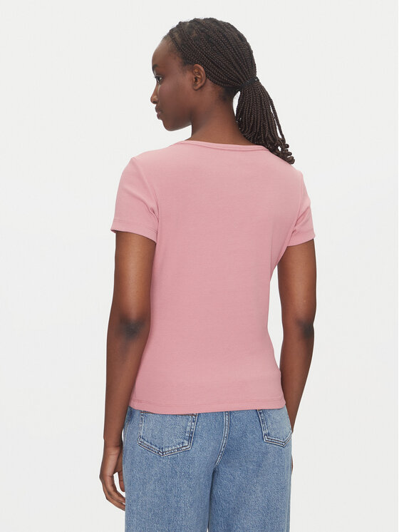 Tommy Jeans Tommy Jeans T-shirt Essential DW0DW17385 Rosa Slim Fit