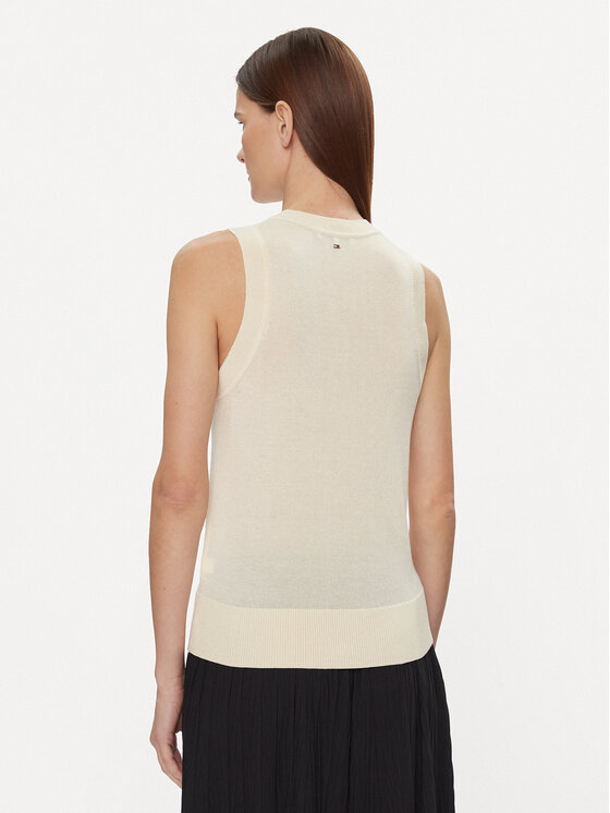 Tommy Hilfiger Tommy Hilfiger Top Md Lyocell Silk Blend Vest WW0WW40980 Amarillo Regular Fit