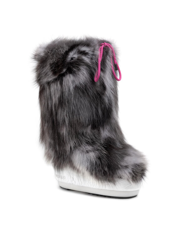 Moon Boot Kožušinový návlek na topánky Moon Boot Cover Fox 140COV02001 Sivá