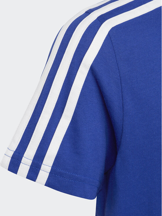 adidas adidas Póló Essentials 3-Stripes Cotton T-Shirt IC0604 Kék Regular Fit