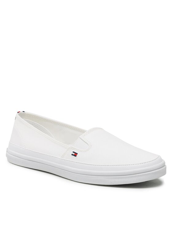 Tommy Hilfiger Гуменки Tommy Hilfiger Essential Kesha Slip-On FW0FW07121 Бял