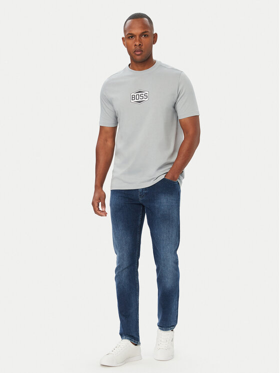 BOSS BOSS Camiseta Logo Tape2 50574200 Gris Regular Fit