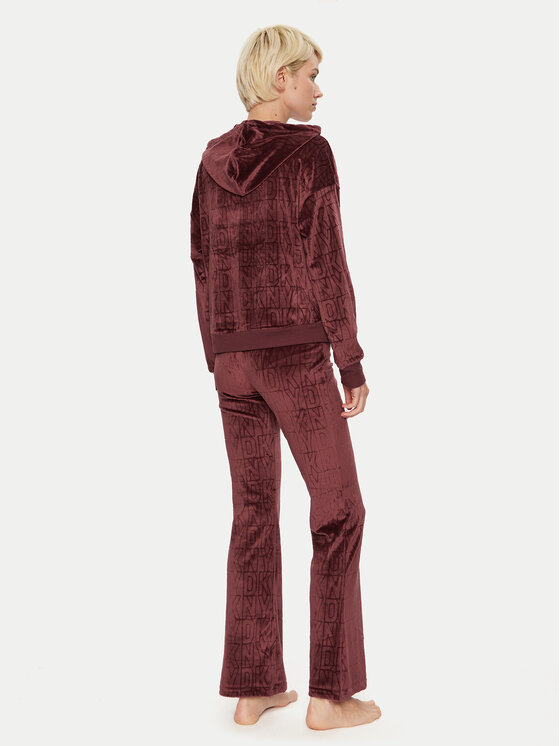 DKNY DKNY Pidžama YI80034 Tamnocrvena Relaxed Fit