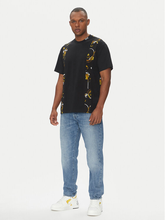 Versace Jeans Couture Versace Jeans Couture Футболка 78GAH615 Чорний Regular Fit
