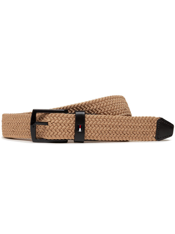 Tommy Hilfiger Cinturón para hombre Tommy Hilfiger Denton Elastic 3.5 AM0AM07316 Marrón