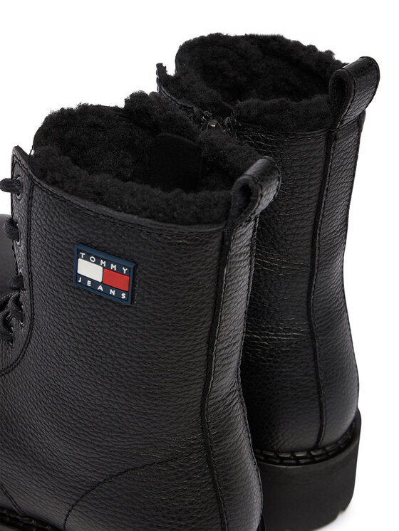 Tommy Jeans Туристически oбувки Tommy Jeans Tjw Urban Laceup Boot Wl EN0EN02906 Черен