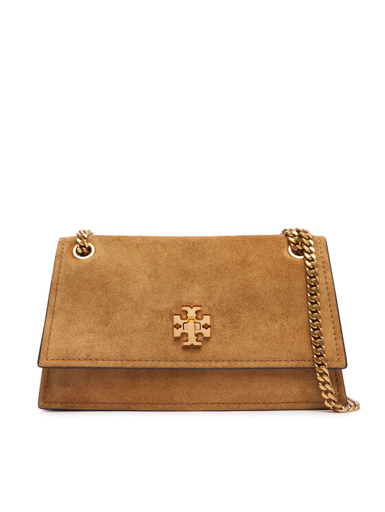 Tory Burch Сумка Tory Burch Kira Turnlock Suede Mini Bag 178150 Коричневий