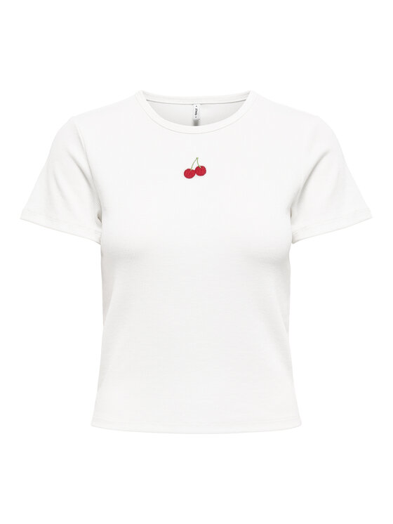 ONLY ONLY Camiseta Daniella 15350554 Blanco Slim Fit