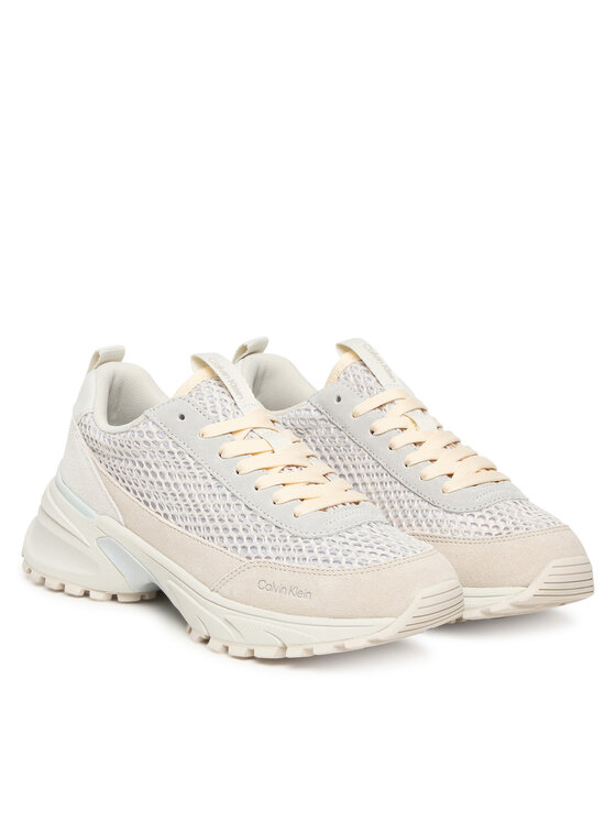 Calvin Klein Sneakers Calvin Klein Hike Runner Lace Up Techmix YW0YW02030 Écru