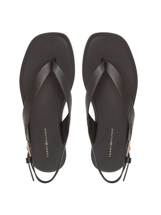 Tommy Hilfiger Sandali Tommy Hilfiger Color Block Thong Flat Sandal FW0FW08883 Črna