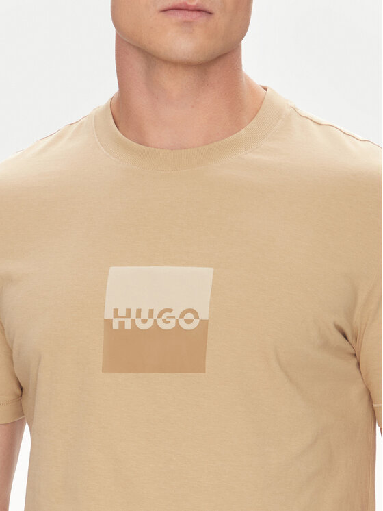 HUGO HUGO Футболка Dusplit 50542784 Бежевий Regular Fit
