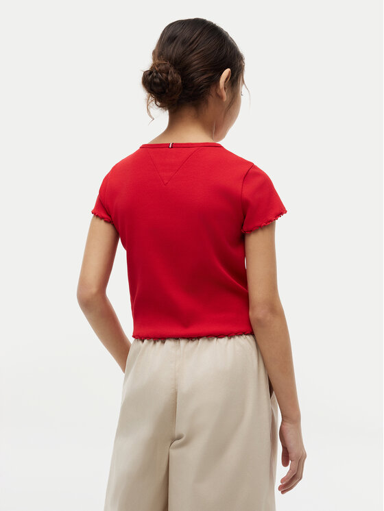 Tommy Hilfiger Tommy Hilfiger Camiseta Essential KG0KG08590 Rojo Regular Fit
