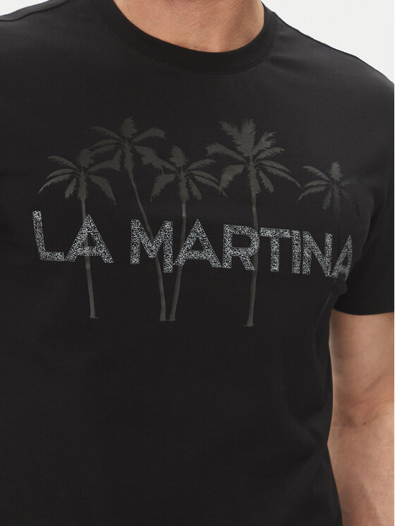 La Martina La Martina Футболка Andy MAR311 JS324 Чорний Regular Fit