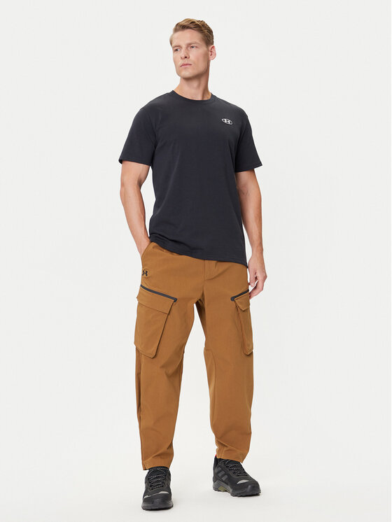 Under Armour Under Armour Футболка Ua Hw Lc Patch Ss 1382902-001 Чорний Loose Fit