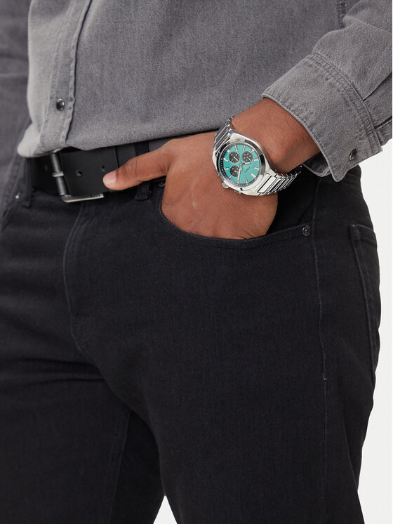 Fossil Годинник Fossil Everett Chronograph FS6117 Срібний