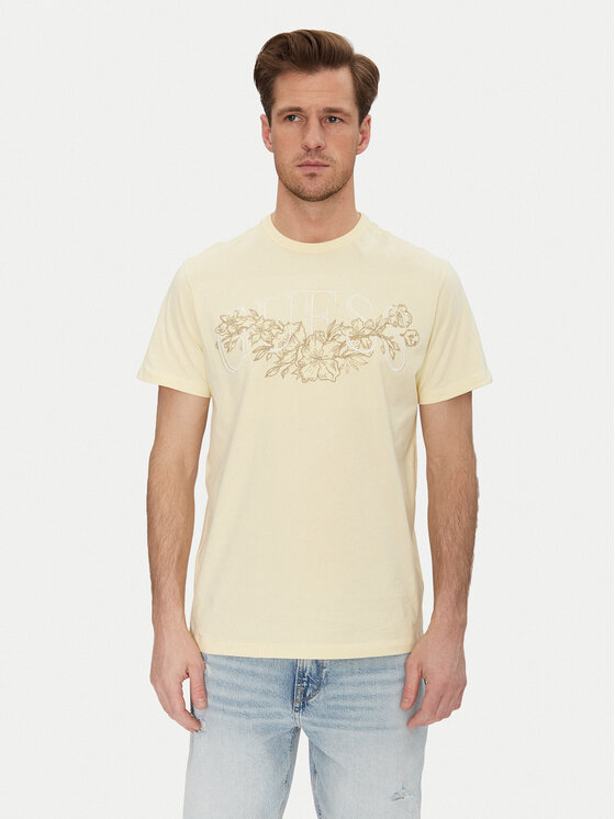 Guess Guess T-shirt M5GI17 K8FQ4 Beige Regular Fit