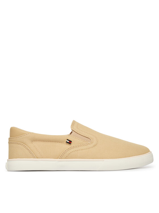 Tenisky Tommy Hilfiger Th Low Profile Slip On FW0FW09103 Béžová
