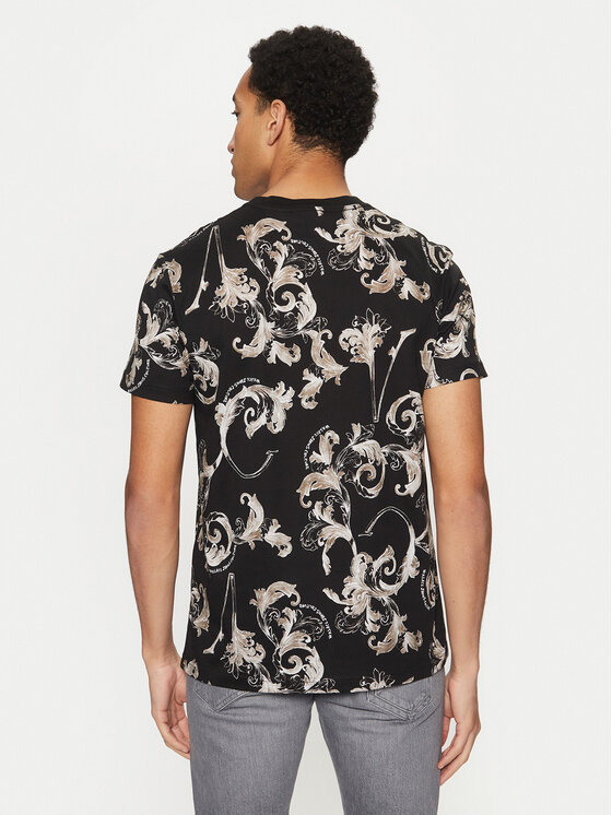 Versace Jeans Couture Versace Jeans Couture Футболка 78GAH6S0 Чорний Slim Fit