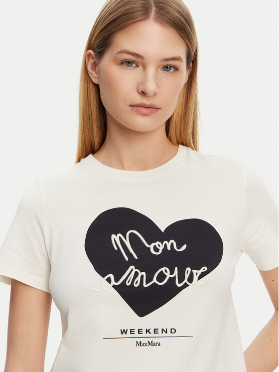 Weekend Max Mara Weekend Max Mara Футболка Vello 2515971051 Écru Regular Fit