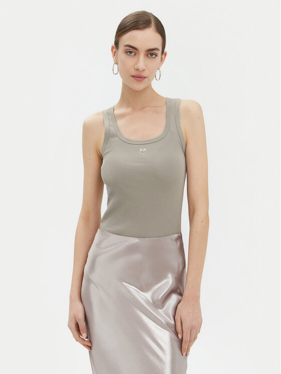 PINKO PINKO Топ Calcolatore 100807 Сірий Regular Fit