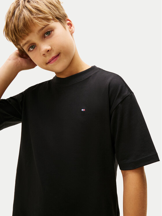Tommy Hilfiger Tommy Hilfiger Camiseta Essential Archive KB0KB09646 Negro Regular Fit
