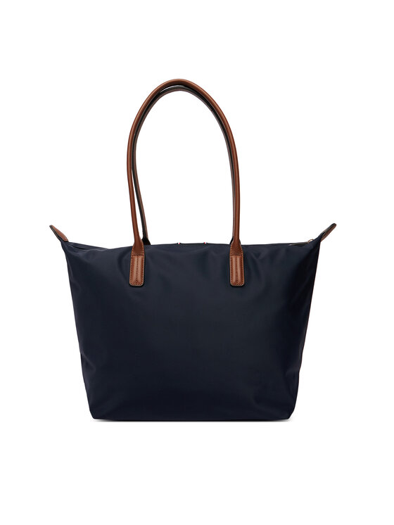 Tommy Hilfiger Rankinė Tommy Hilfiger Popette Tote Corp AW0AW17706 Tamsiai mėlyna