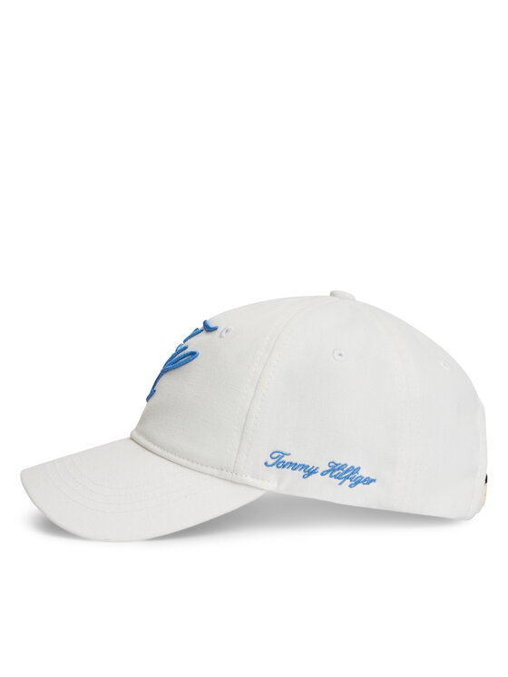 Tommy Hilfiger Kšiltovka Tommy Hilfiger Logo Embroidery Baseball Cap AW0AW18338 Bílá