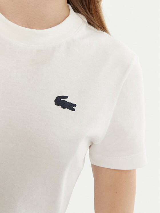 Lacoste Lacoste Majica TF9246 Bela Slim Fit