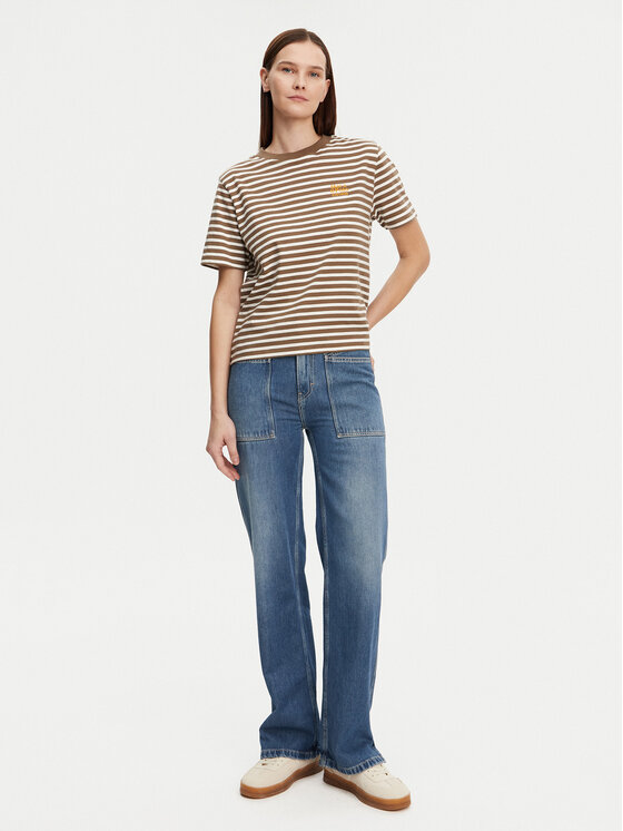 Marc O'Polo Denim Marc O'Polo Denim Marškinėliai 500 0005 953 Ruda Relaxed Fit