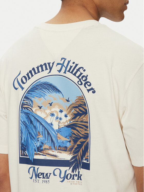 Tommy Hilfiger Tommy Hilfiger Camiseta Summer Photo MW0MW38643 Beis Regular Fit