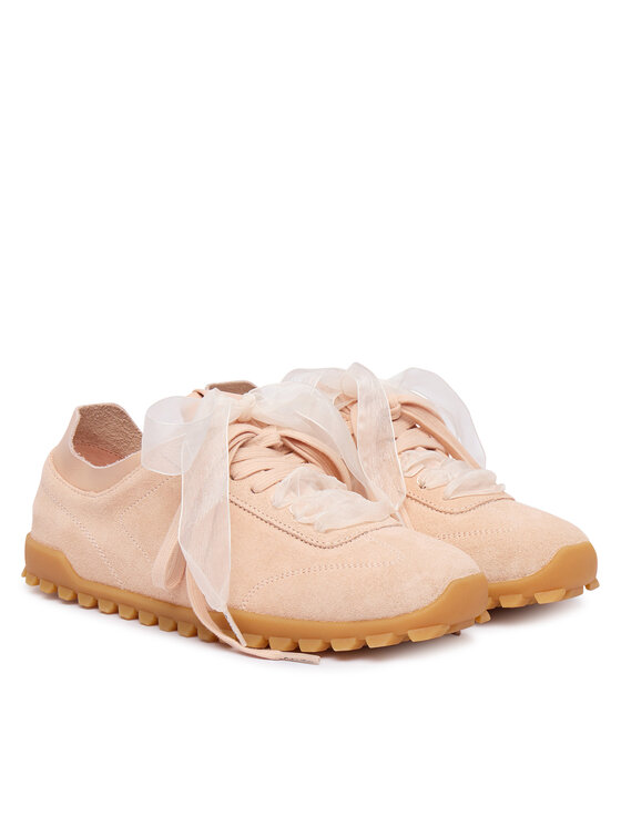Calvin Klein Superge Calvin Klein Low Profile Run Mg Sue Db Laces HW0HW03150 Svetlo rožnata
