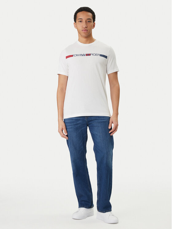 Tommy Hilfiger Tommy Hilfiger Camiseta Brand Love MW0MW42368 Blanco Regular Fit