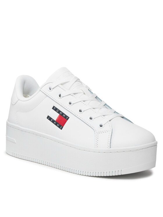 Tommy Jeans Laisvalaikio batai Tommy Jeans Tjw Flatform Ess EN0EN02518 Balta