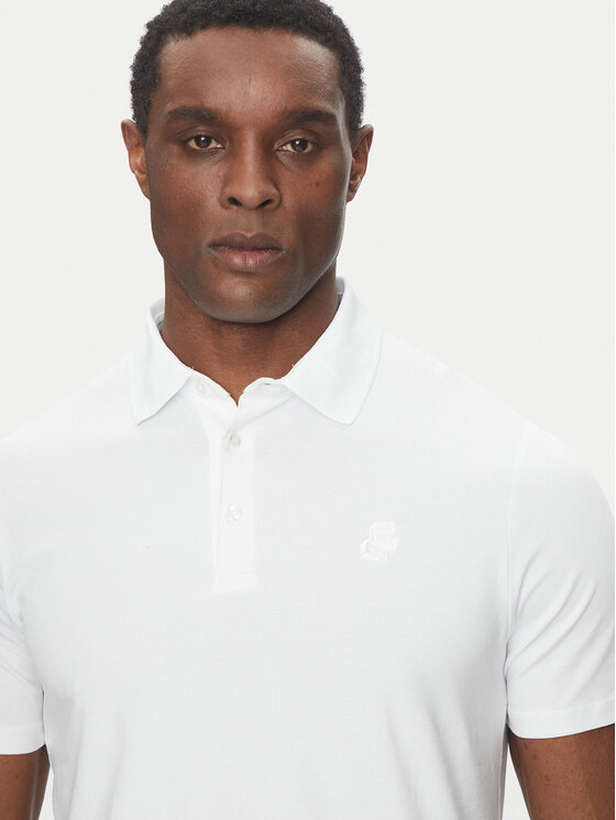 KARL LAGERFELD KARL LAGERFELD Polo majica 745750 500221 Bela Regular Fit