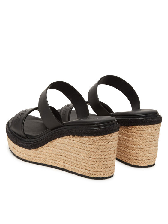 Calvin Klein Espadryle Calvin Klein Wedge Sandal 50 - He HW0HW02375 Czarny