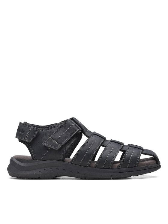 Clarks Sandali Clarks Walkford Fish 26171793 Črna