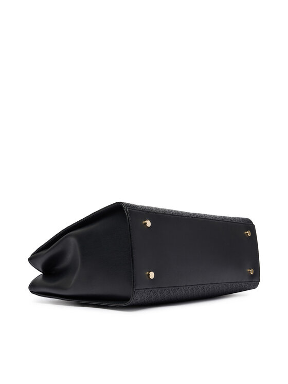 Tommy Hilfiger Torebka Tommy Hilfiger Th Daily Satchel Mono AW0AW18418 Czarny