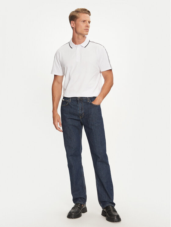 Guess Guess Polo majica M4YP40 KARS0 Bela Regular Fit
