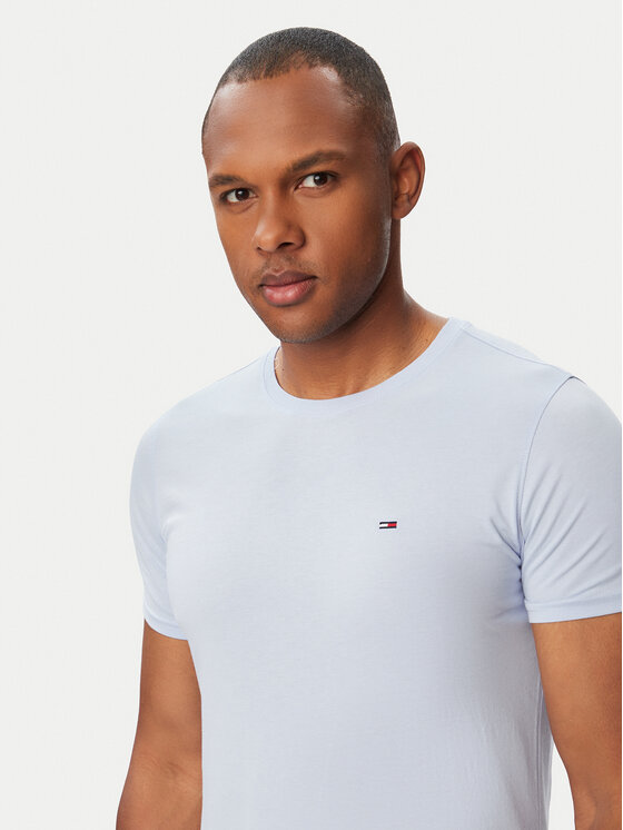 Tommy Jeans Tommy Jeans T-Shirt Jersey DM0DM04411 Hellblau Slim Fit
