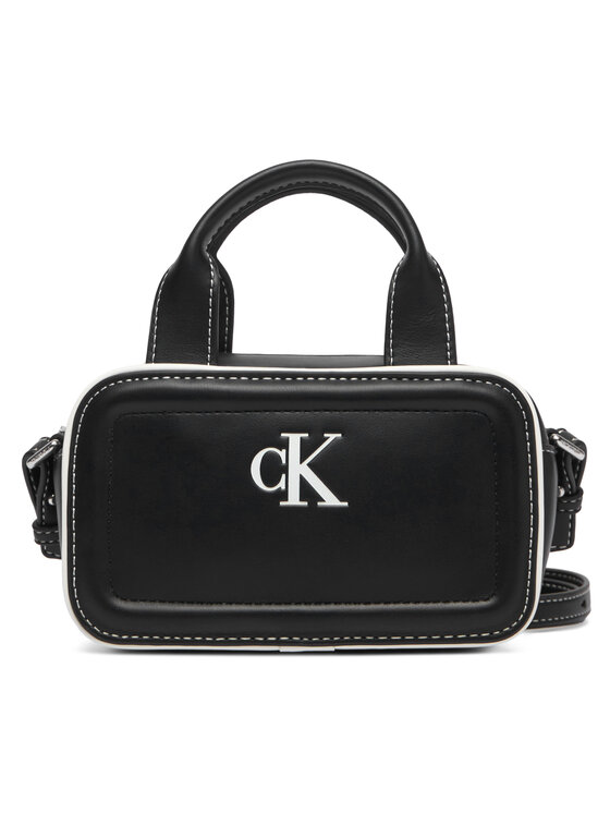 Calvin Klein Kabelka Calvin Klein Contrast Ck Mini Bauletto Bag LV04F1257G Čierna