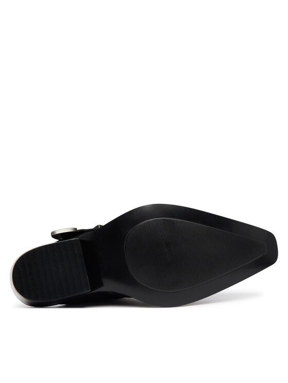 Tommy Jeans Chanclas Tommy Jeans Archive Cowboy Mule Leather EN0EN03063 Negro