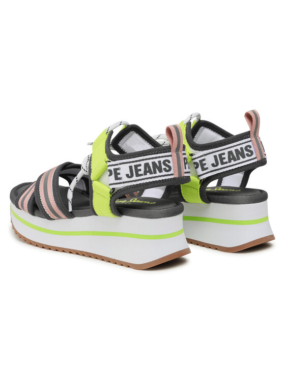 Pepe Jeans Sandały Pepe Jeans Fuji Laces PLS90506 Szary
