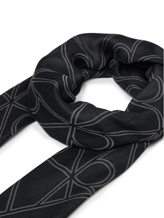 Calvin Klein Fular Calvin Klein Emblem Aop Contrast Lw Square Sc LV04F8077G Negro