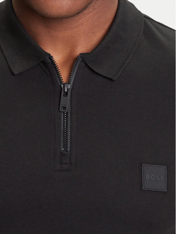 BOSS BOSS Поло Passerzip 50537507 Чорний Slim Fit