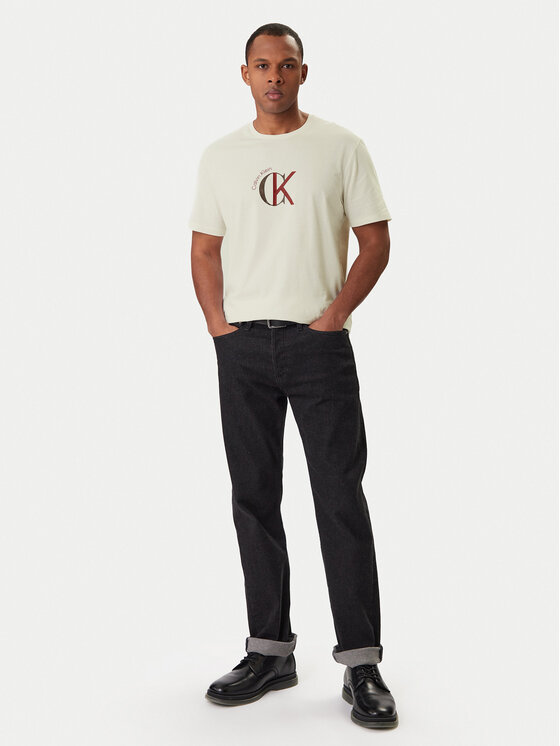Calvin Klein Jeans Calvin Klein Jeans Camiseta 2Tone Graphic LV14RE829G Blanco Regular Fit