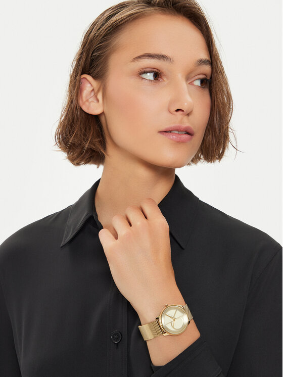 Calvin Klein Zegarek damski Calvin Klein 25200034 Złoty