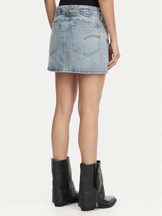 G-STAR G-Star Raw Jeans suknja Cinch D28409-E352 Plava Regular Fit
