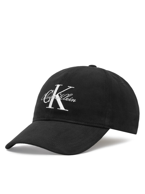 Calvin Klein Kepurė su snapeliu Calvin Klein Lurex Graphic Script Monologo Ca LV04F5115G Juoda