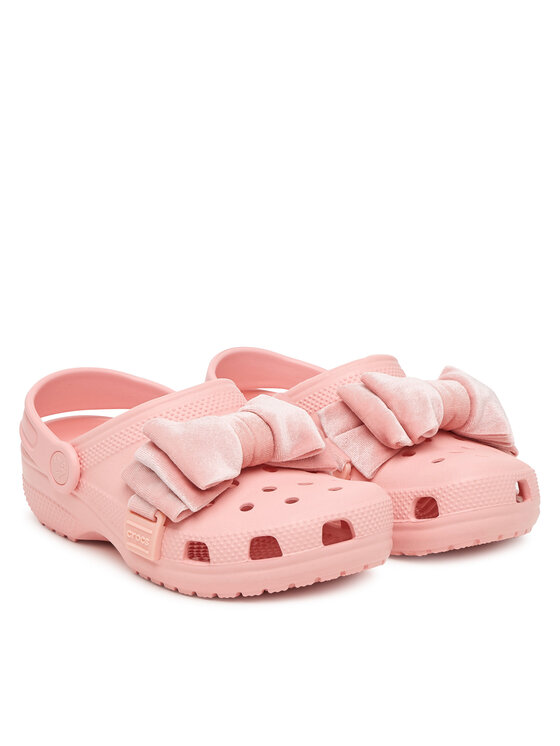 Crocs Natikači Crocs Classic Bow Clog 211886 Roza