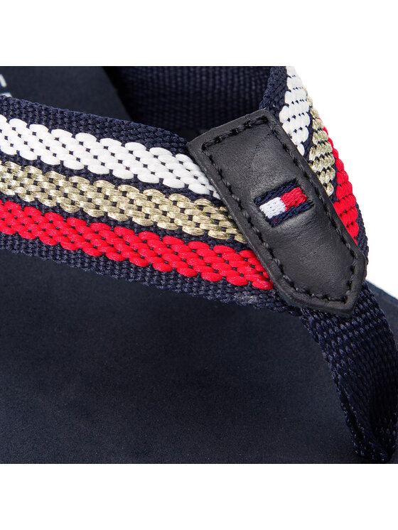 Tommy Hilfiger Σαγιονάρες Tommy Hilfiger Iconic Wedge Beach Sandal FW0FW03866 Σκούρο μπλε